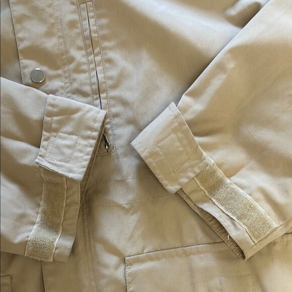 Vintage 1970’s SKOR Tan and Blue Hooded Jacket L - Picture 6 of 9